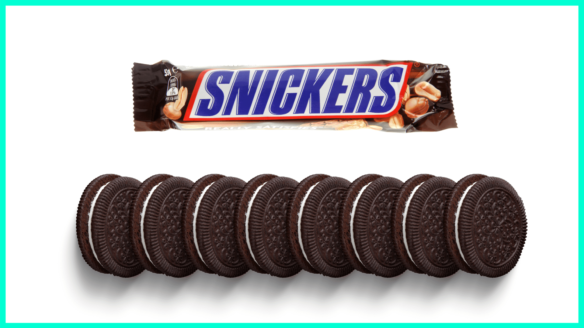 snickers bar and oreos